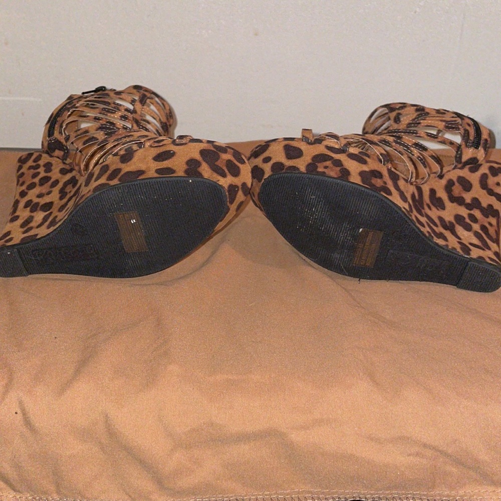 Leopard Print Wedges - image 4